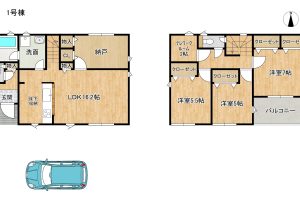 枚方市 楠葉中之芝　新築 戸建　第1-1号棟